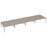 Express 10 person bench desk 6000mm x 1600mm - Next Day Delivery BENCH TC Group White Grey Oak No Gap