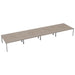 Express 10 person bench desk 6000mm x 1600mm - Next Day Delivery BENCH TC Group White Grey Oak No Gap