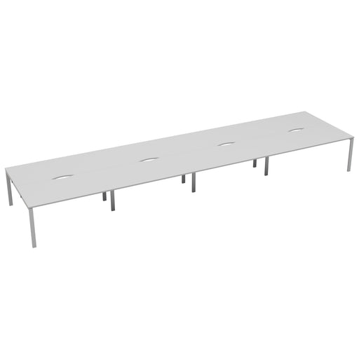 Express 10 person bench desk 6000mm x 1600mm - Next Day Delivery BENCH TC Group White White No Gap