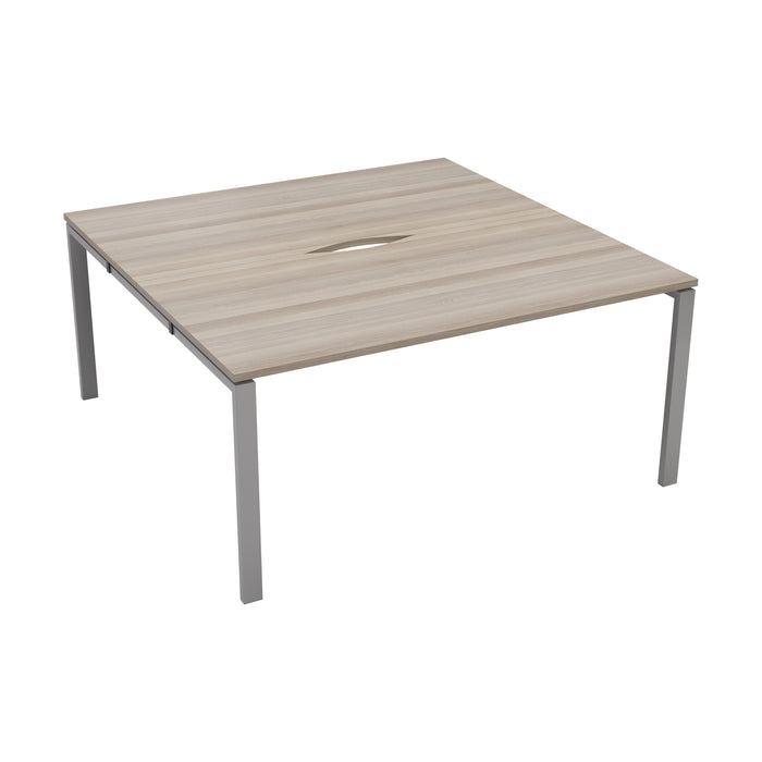 Express 2 person bench 1400mm x 1600mm - Next Day Delivery BENCH TC Group Silver Grey Oak No Gap