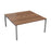 Express 2 person bench 1400mm x 1600mm - Next Day Delivery BENCH TC Group Silver Walnut No Gap