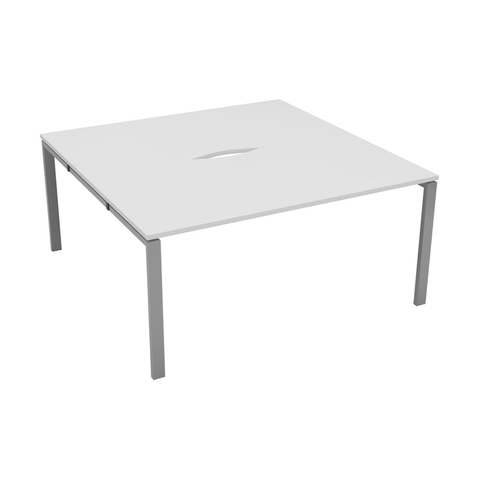 Express 2 person bench 1400mm x 1600mm - Next Day Delivery BENCH TC Group Silver White No Gap