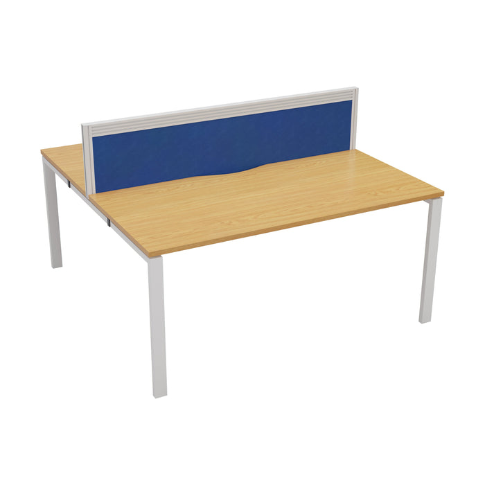 Express 2 person bench desk 1200mm x 1600mm - Next Day Delivery BENCH TC Group White Oak With Gap