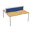 Express 2 person bench desk 1600mm x 1600mm - Next Day Delivery BENCH TC Group White Oak With Gap