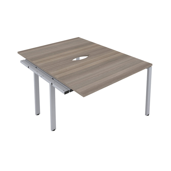 Express 2 Person Bench Extension 1200mm x 1600mm BENCH TC Group Silver Grey Oak With Gap