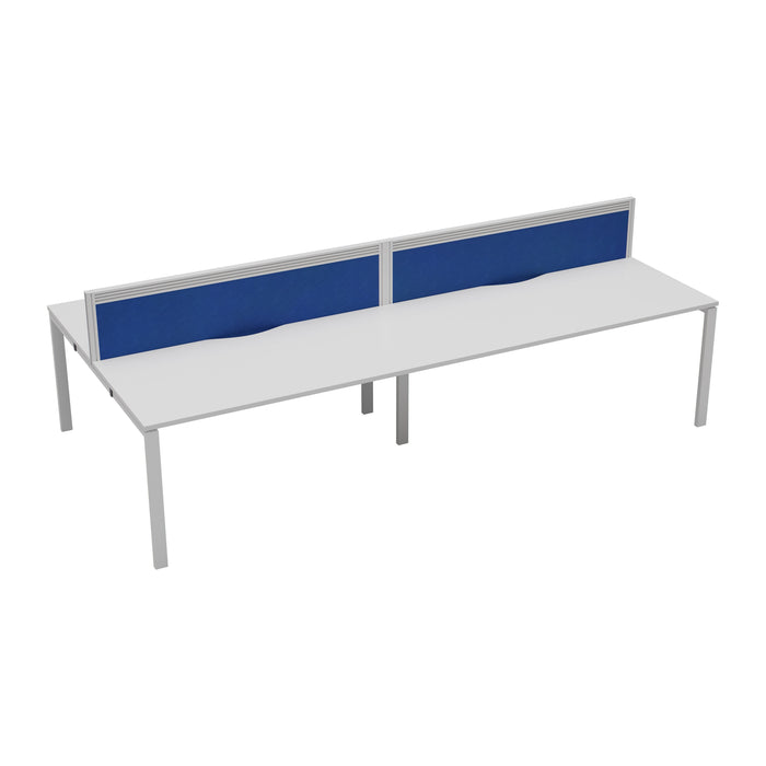 Express 4 person bench desk 3200mm x 1600mm BENCH TC Group White White With Gap