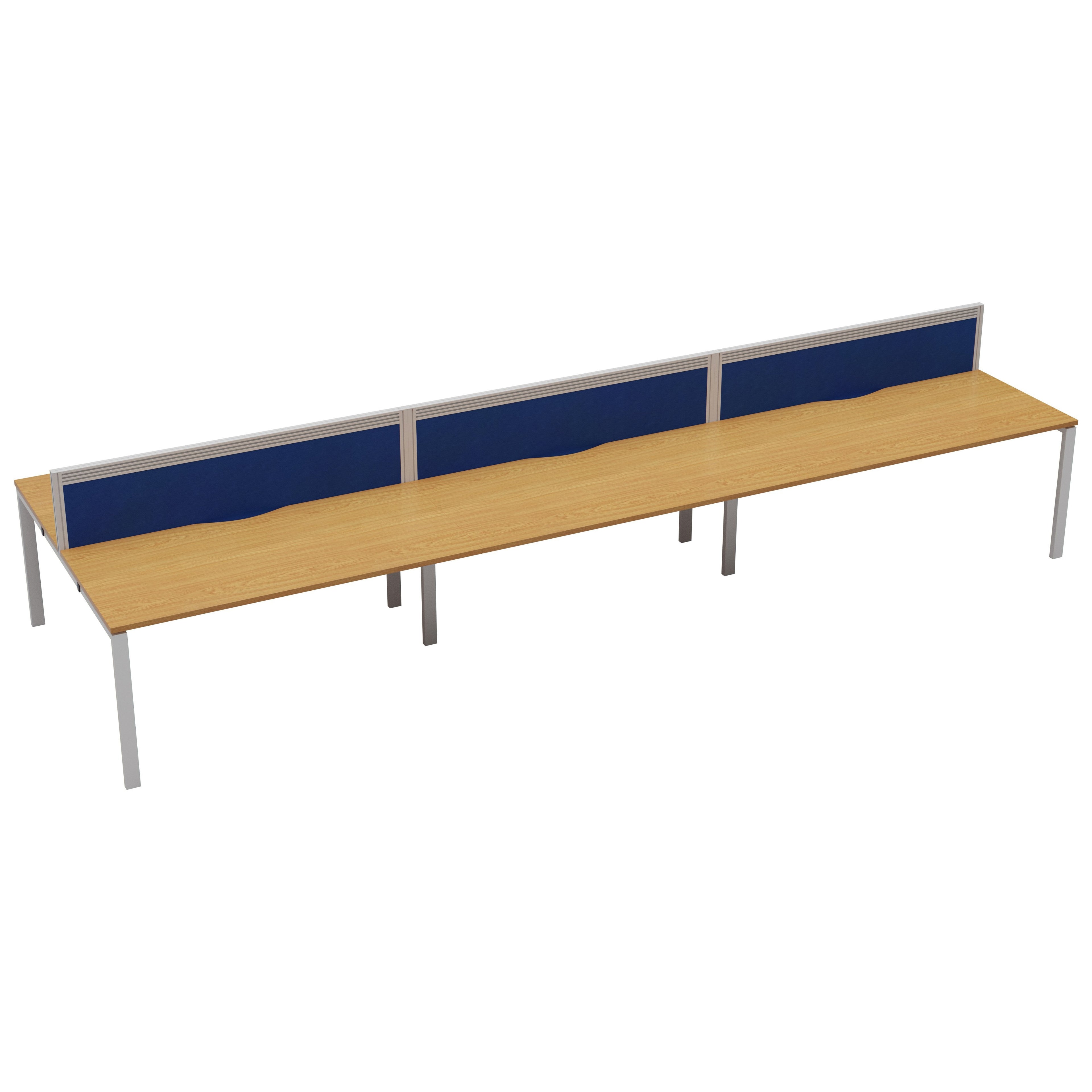 Express 6 person bench desk 3600mm x 1600mm