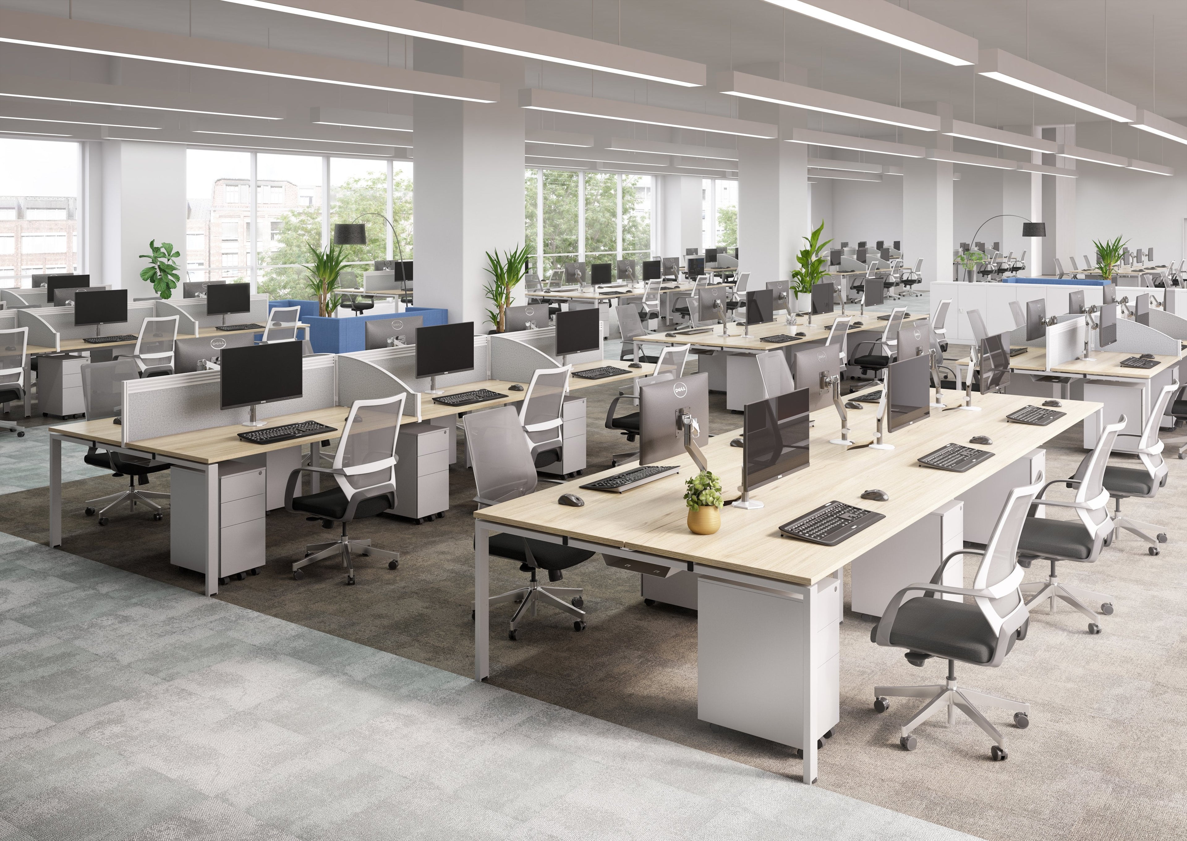 Express 8 Person Bench Desk 6400mm x 1600mm