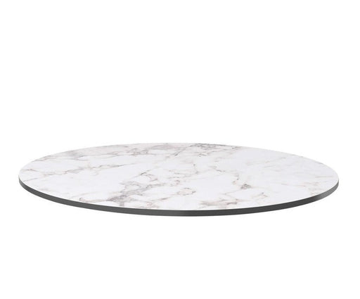 Extrema Round Table Top - 60cm Café Furniture zaptrading White Carrara Marble 