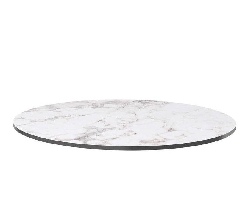 Extrema Round Table Top - 60cm Café Furniture zaptrading White Carrara Marble 