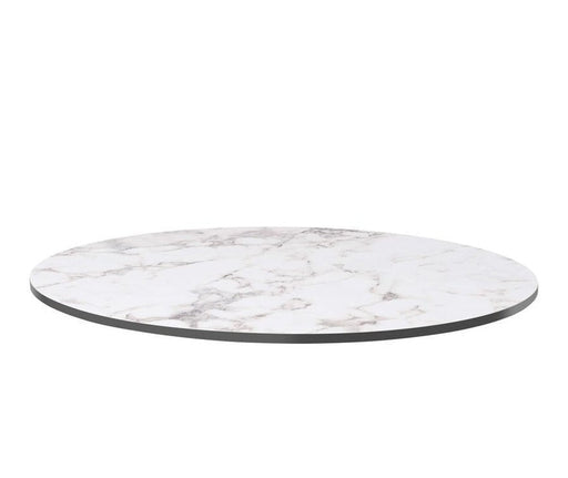 Extrema Round Table Top - 69cm Café Furniture zaptrading White Carrara Marble 