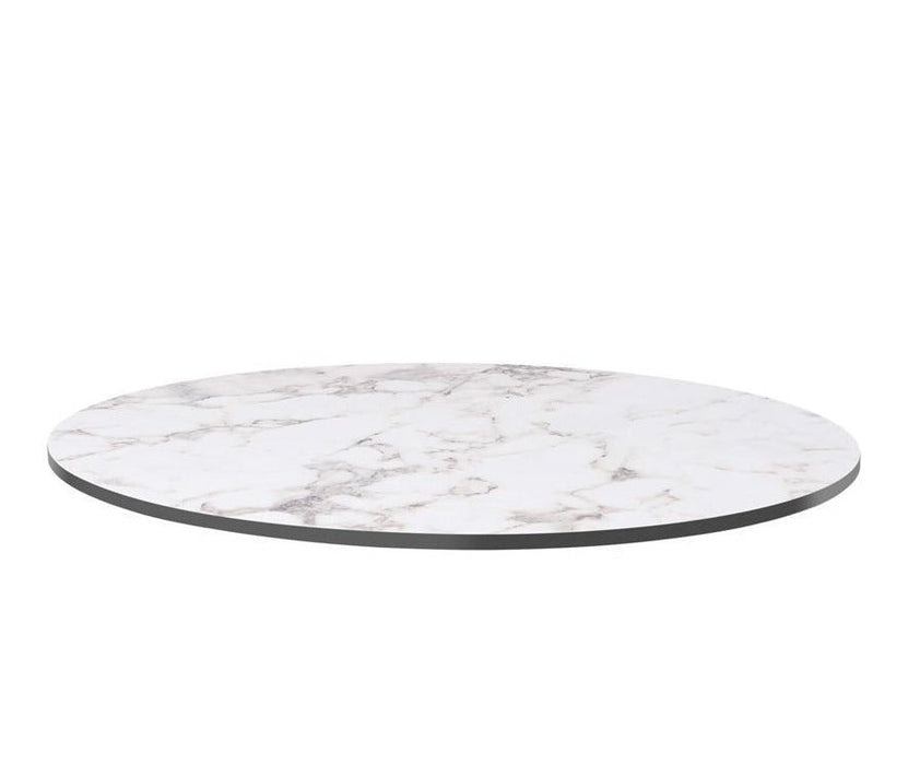 Extrema Round Table Top - 69cm Café Furniture zaptrading White Carrara Marble 