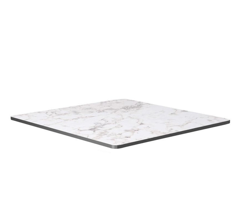 Extrema Square Table Top 60 x 60cm Café Furniture zaptrading White Carrara Marble 