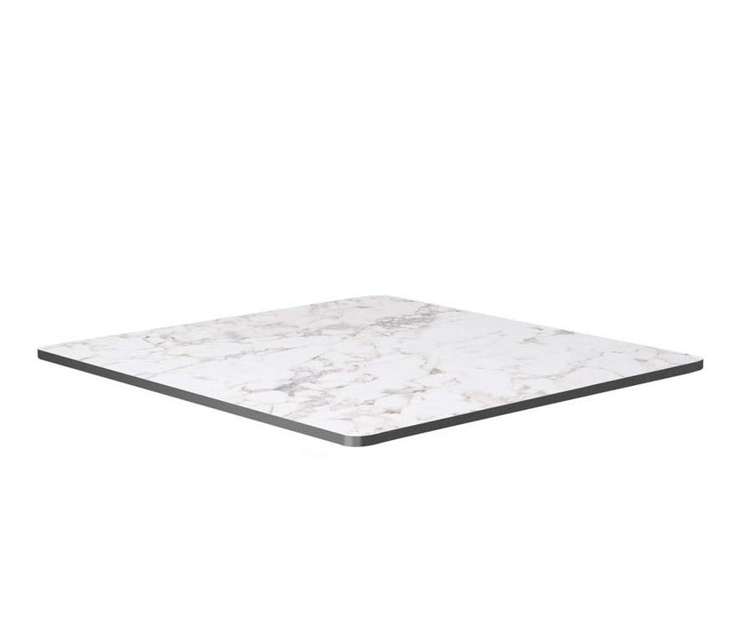 Extrema Square Table Top 69 x 69cm Café Furniture zaptrading White Carrara Marble 