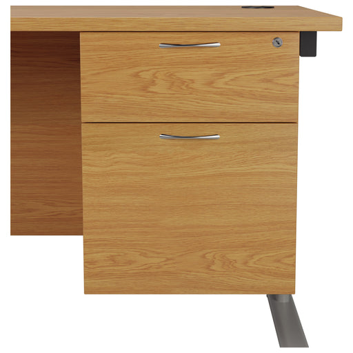 Fixed Underdesk Pedestal PEDESTALS TC Group Oak 2 Drawers To fit 600 deep desk