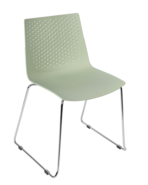 Flex Skid Base Side Chair BREAKOUT Global Chair Pastel Green 