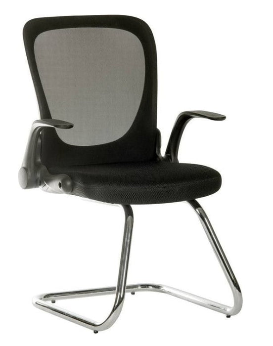 Flip Mesh Visitor Chair Mesh Office Chair, Office Chair Teknik Black 