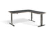 Forge Raw Steel Height Adjustable Corner Desk Desking Lavoro 1600 x 1600 Graphite Ply Edge 