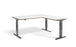 Forge Raw Steel Height Adjustable Corner Desk Desking Lavoro 1600 x 1600 White Ply Edge 