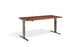 Forge Raw Steel Height Adjustable Desk - 700mm Wide Desking Lavoro 1200 x 700mm Walnut 