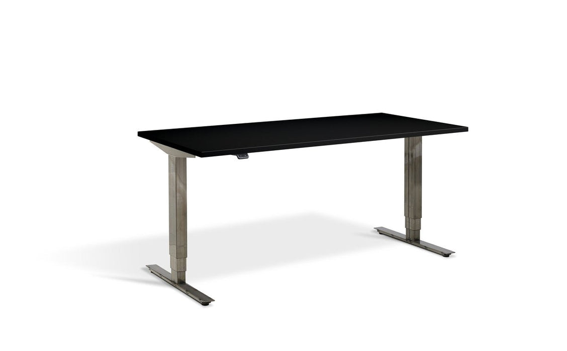 Forge Raw Steel Height Adjustable Desk - 800mm Width Desking Lavoro 1200 x 800mm Black 
