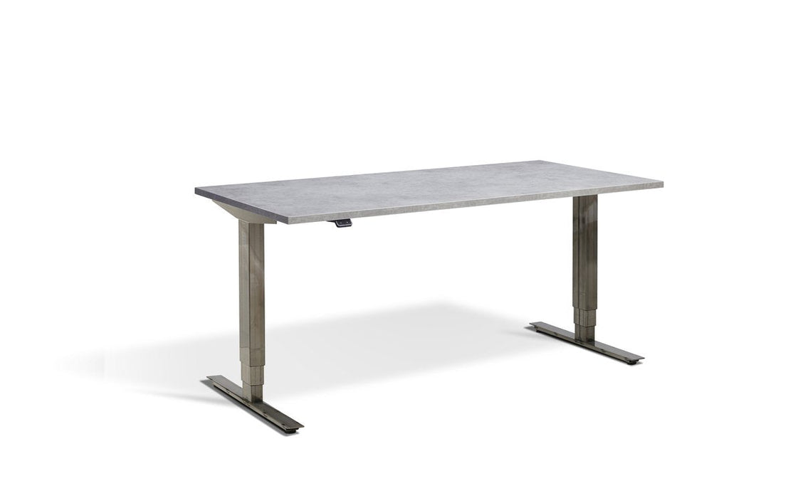 Forge Raw Steel Height Adjustable Desk - 800mm Width Desking Lavoro 1200 x 800mm Concrete 
