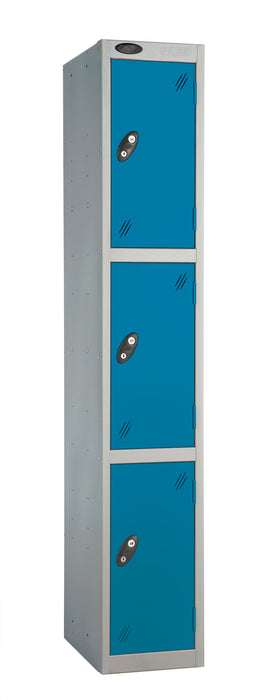 Full Height Locker 305 w x 305 d Storage Lion Steel 305 W x 305 D Blue Three