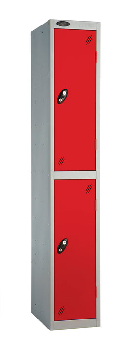 Full Height Locker 305 w x 305 d Storage Lion Steel 305 W x 305 D Red Double