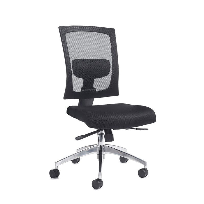 Gemini mesh task chair with no arms - black Seating Dams 
