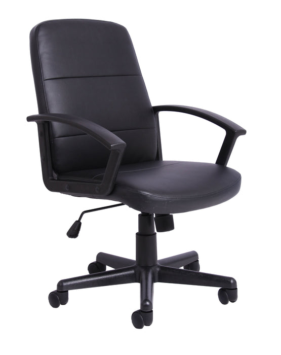 Gomez Black Leather Look Chair SEATING TC Group 