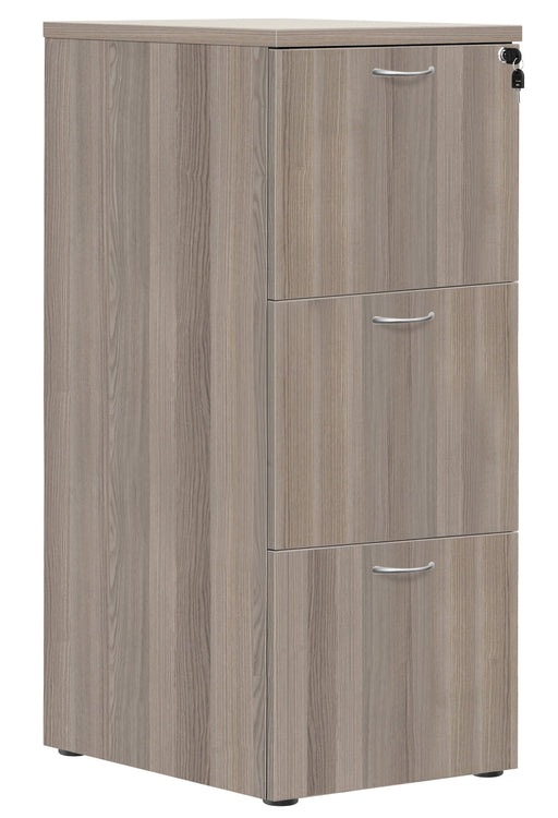 Grey Oak Wooden 3 Drawer Filing Cabinet STORAGE TC Group 