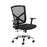 Hale black mesh back operator chair with black fabric seat and chrome base Seating Dams 