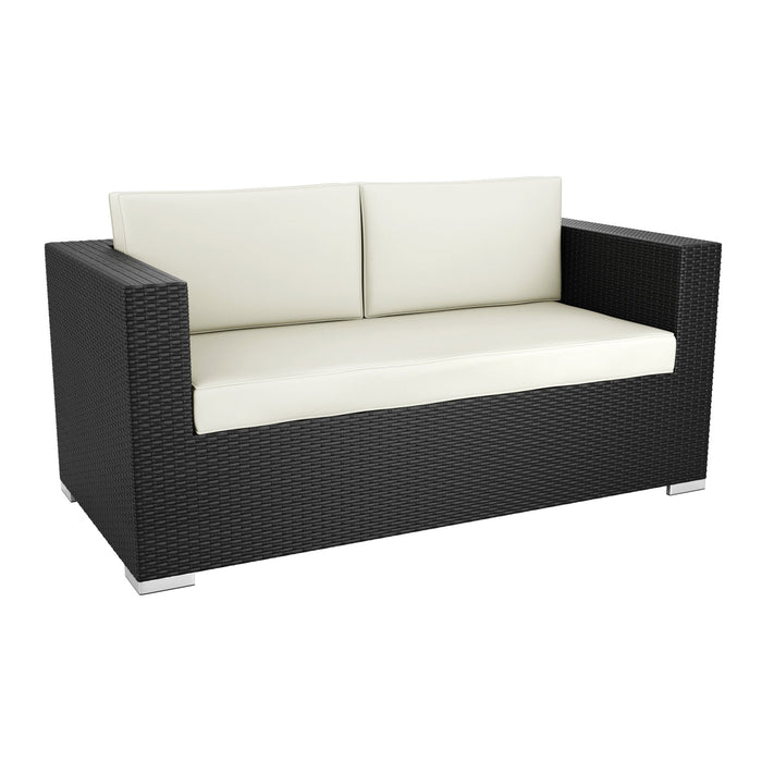 Hampton 4 Piece Sofa Set - Black Café Furniture zaptrading 