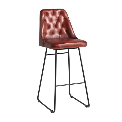 Harland Leather Barstool Seating zaptrading Vintage Red 