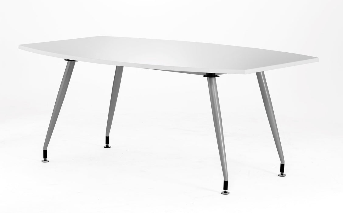 High Gloss Writable Boardroom Table Boardroom and Conference Tables Dynamic Office Solutions White 1800 
