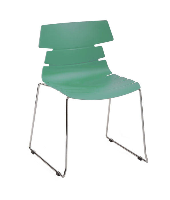 Hoxton Chair Skid Frame BREAKOUT Global Chair Turquoise 
