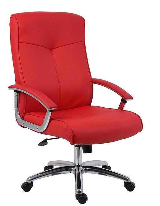 Hoxton Red Leather Faced Office Chair Office Chair Teknik Red 