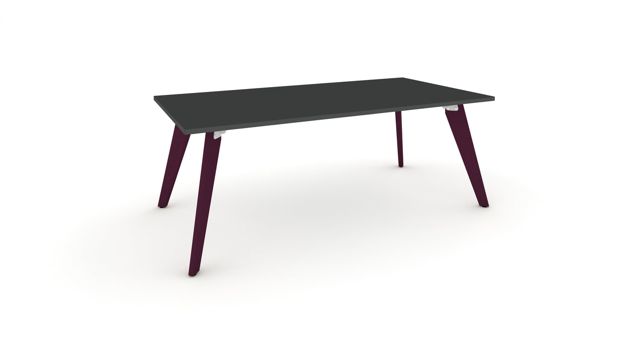 Hub Coloured leg Meeting Tables 1600mm x 1200mm Meeting Tables Workstories 1600mm x 1200mm Anthracite Claret Violet RAL4004