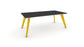Hub Coloured leg Meeting Tables 1600mm x 1200mm Meeting Tables Workstories 1600mm x 1200mm Anthracite Yellow RAL1021