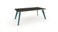 Hub Coloured leg Meeting Tables 1600mm x 1200mm Meeting Tables Workstories 1600mm x 1200mm Anthracite/Ply Turquoise Blue RAL5018
