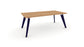 Hub Coloured leg Meeting Tables 1600mm x 1200mm Meeting Tables Workstories 1600mm x 1200mm Gold Craft Oak Cobalt Blue RAL5013