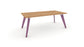 Hub Coloured leg Meeting Tables 1600mm x 1200mm Meeting Tables Workstories 1600mm x 1200mm Gold Craft Oak Pastel Violet RAL4009