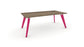 Hub Coloured leg Meeting Tables 1600mm x 1200mm Meeting Tables Workstories 1600mm x 1200mm Grey Nebraska Oak Heather Violet RAL4003