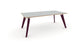 Hub Coloured leg Meeting Tables 1600mm x 1200mm Meeting Tables Workstories 1600mm x 1200mm Light Grey/Ply Claret Violet RAL4004