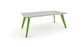 Hub Coloured leg Meeting Tables 1600mm x 1200mm Meeting Tables Workstories 1600mm x 1200mm Light Grey/Ply Green RAL6018