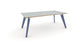Hub Coloured leg Meeting Tables 1600mm x 1200mm Meeting Tables Workstories 1600mm x 1200mm Light Grey/Ply Pigeon Blue RAL5014