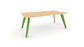 Hub Coloured leg Meeting Tables 1600mm x 1200mm Meeting Tables Workstories 1600mm x 1200mm Maple Green RAL6018