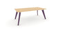 Hub Coloured leg Meeting Tables 1600mm x 1200mm Meeting Tables Workstories 1600mm x 1200mm Maple Red Lilac RAL4001