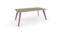 Hub Coloured leg Meeting Tables 1600mm x 1200mm Meeting Tables Workstories 1600mm x 1200mm Stone Grey/Ply Pastel Violet RAL4009