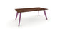 Hub Coloured leg Meeting Tables 1600mm x 1200mm Meeting Tables Workstories 1600mm x 1200mm Walnut Pastel Violet RAL4009